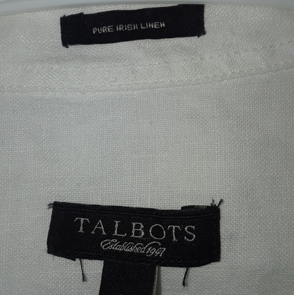 Talbots Irish Linen White Blouse Top - Picture 2 of 7